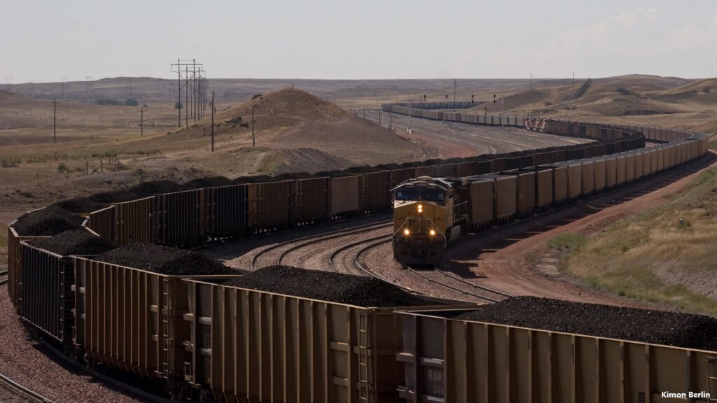 Coal trains in Wyoming