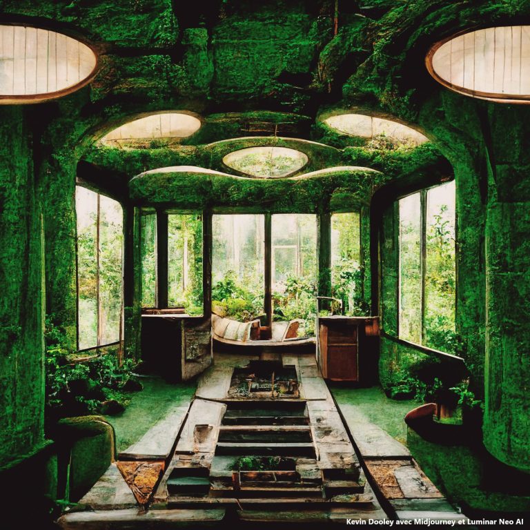 Solarpunk - Kevin Dooley avec Midjourney et Luminar Neo AI, CC by 2.0